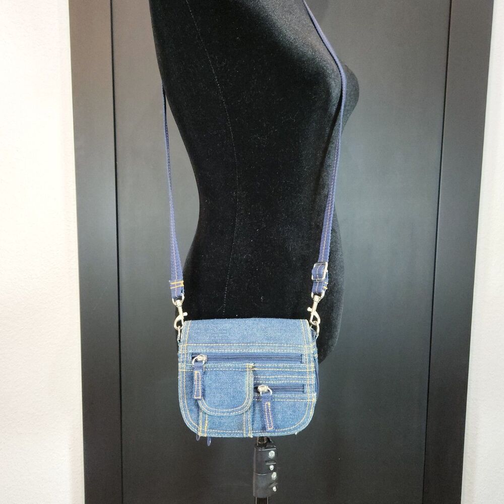 Vintage Y2K Denim Retro Boho-Chic Crossbody Mini Bag